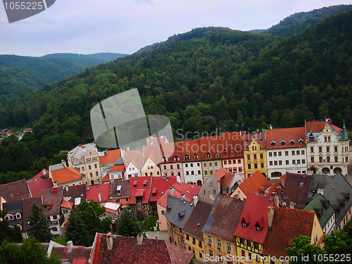 Image of village in mountains