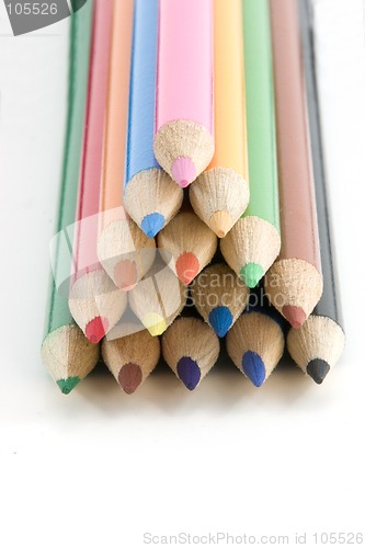 Image of Coloring Pencils in Pyramid - All in Focus