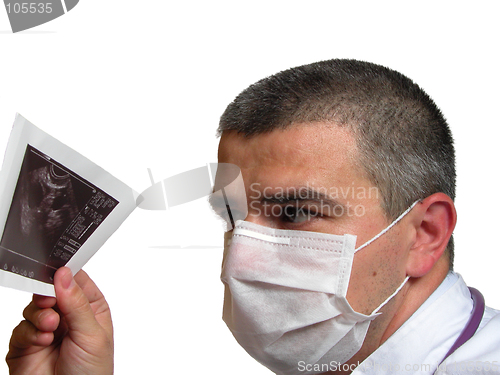 Image of Doctor with echography