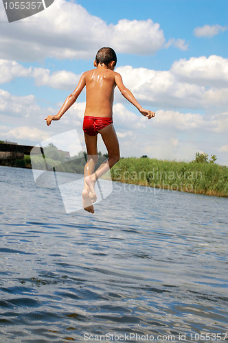 Image of Summer Beach Water Fun Jump