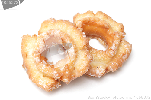 Image of Two donuts isolated on white