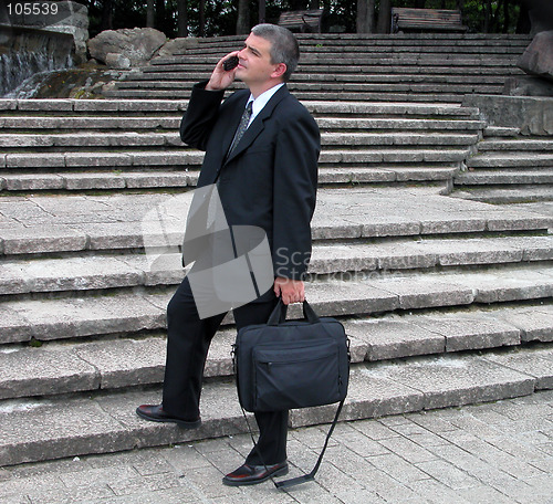 Image of Businessman in a park