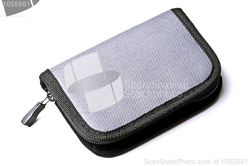 Image of gray purse isolated on white