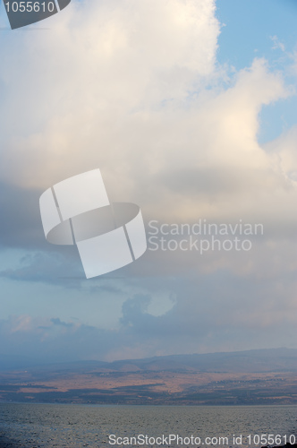 Image of Lake Kinneret at dawn