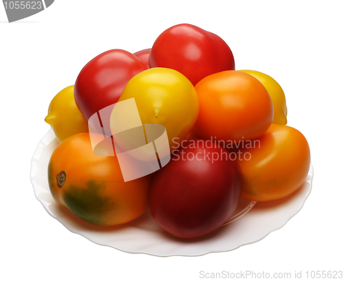 Image of Multicolored tomatoes, isolated