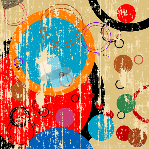 Image of Grunge retro circles