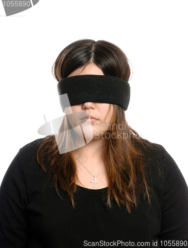 Image of Blindfolded Teenager