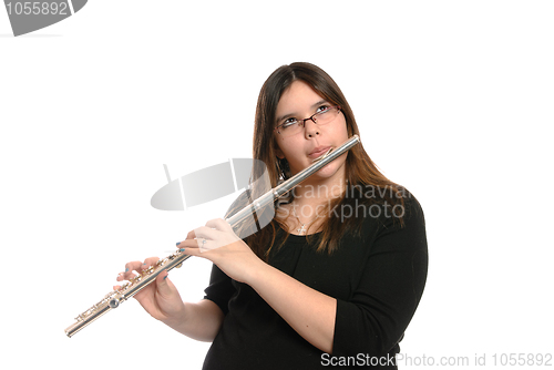 Image of Girl Playing Flute