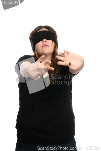 Image of Blindfolded Teen