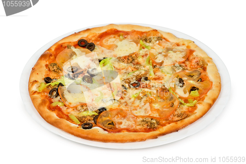 Image of seafood pizza