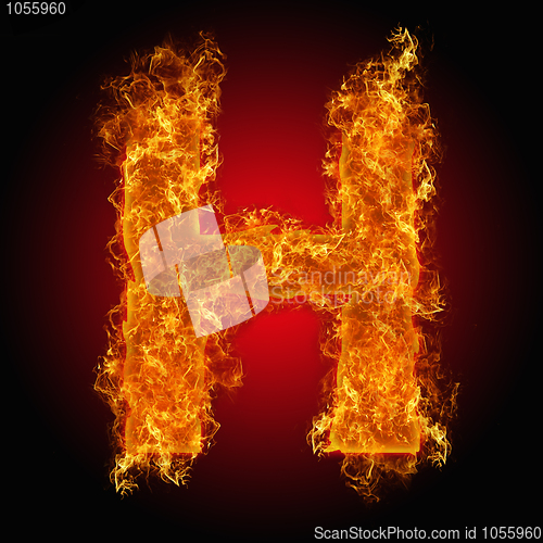 Image of Fire letter H