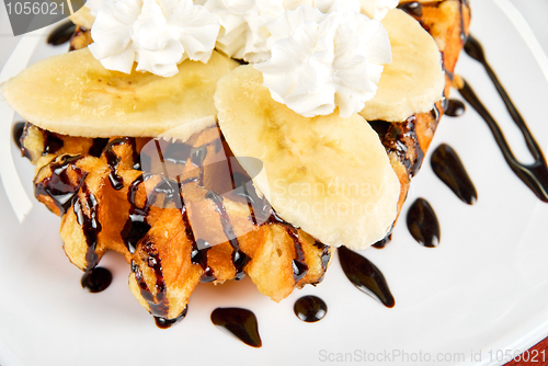 Image of Waffle with banana