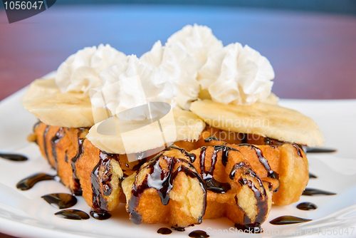 Image of Waffle with banana