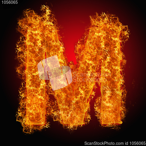 Image of Fire letter M