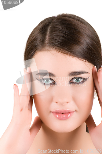 Image of Closeup Portrait of beautiful woman