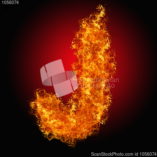 Image of Fire letter J