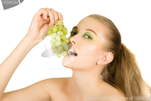 Image of woman with grape