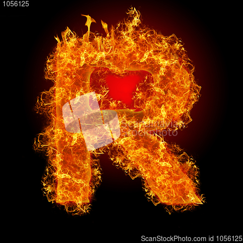 Image of Fire letter R