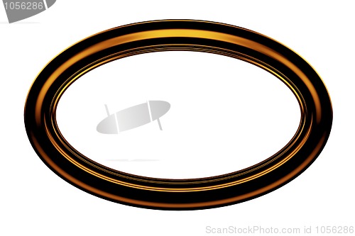 Image of Ellipse brown painting frame