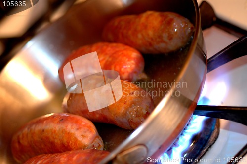 Image of italian sausage frying