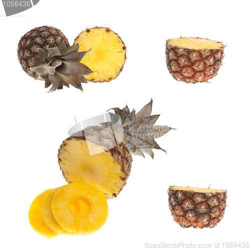 Image of Whole and half pinapple