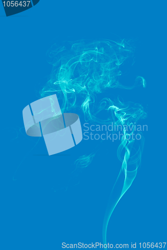 Image of Abstract blue smoke background