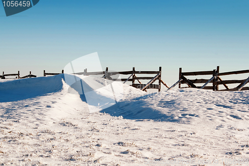 Image of snow background with wave and snowdrift