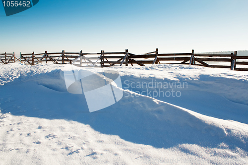 Image of snow background with wave and snowdrift