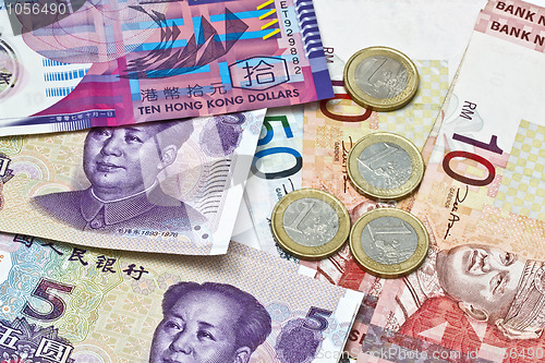 Image of Different currencies background