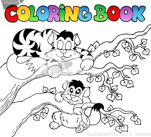 Image of Coloring book with two cats