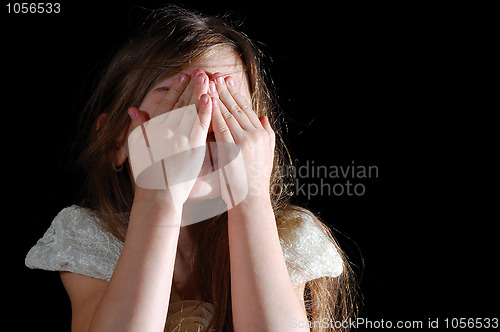 Image of hiding face