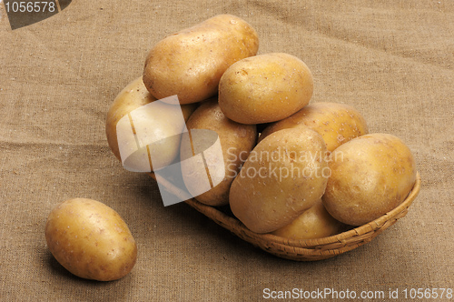 Image of Potatoes on a sacking