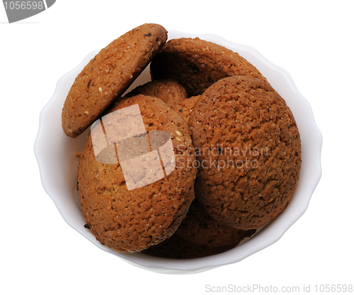 Image of Cookies on a plate, isolated