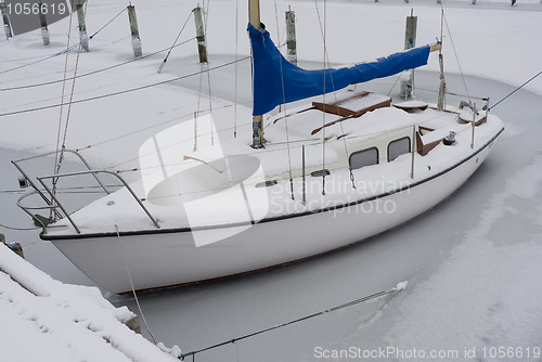 Image of Icebound sailing boat