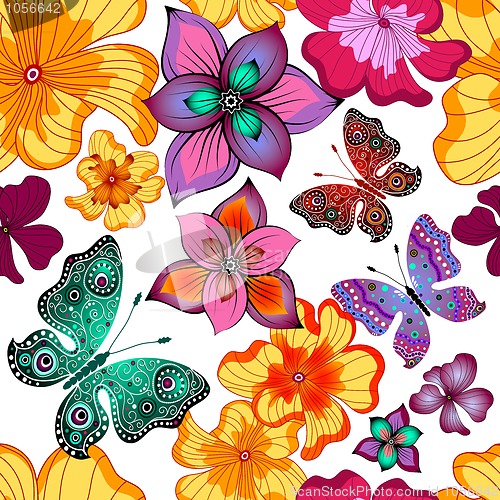 Image of Spring repeating floral pattern