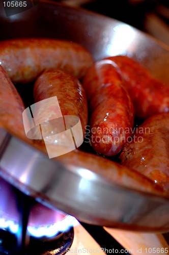 Image of italian sausage frying