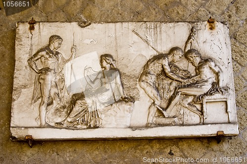Image of Bas relief of the myth of Télèphe to Herculaneum