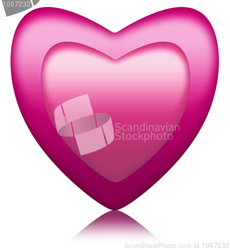 Image of Pink heart inside another