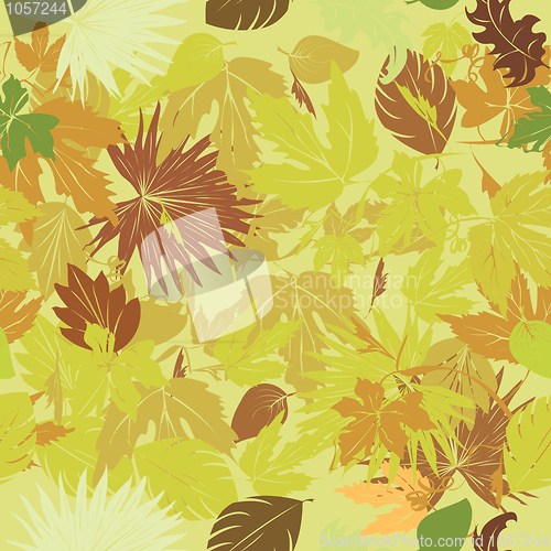 Image of green leaves pattern