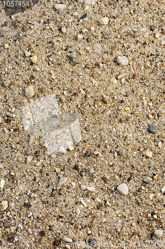 Image of Detail of sand texture with small stones - background
