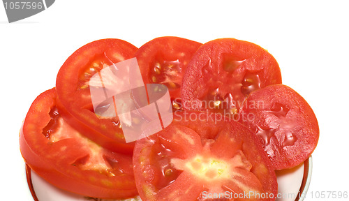 Image of Slices of tomato.