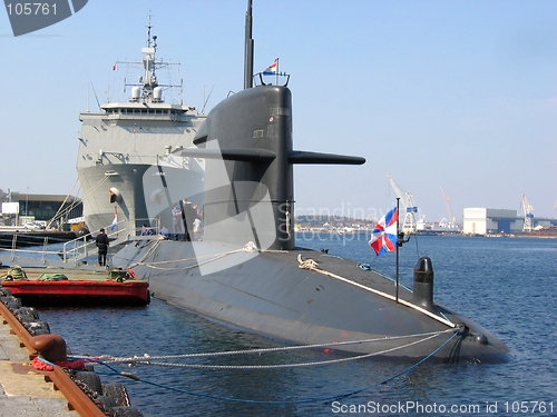 Image of Docked submarine