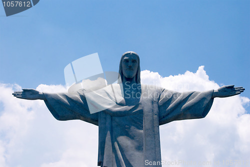 Image of Christ statue in Corcovado in Rio de Janeiro