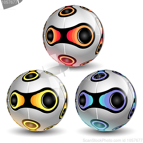Image of Colorful Soccer Balls