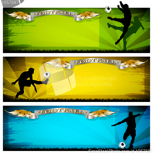 Image of soccer vector banners