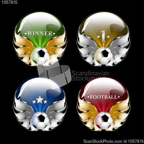 Image of vector football emblem