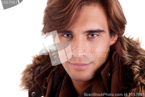 Image of Portrait of a young man, in autumn/winter clothes