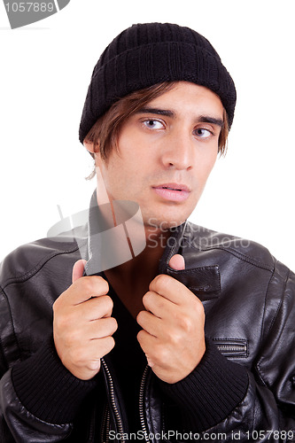 Image of boy with a black hood