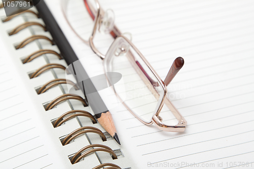 Image of A diary and reading glasses