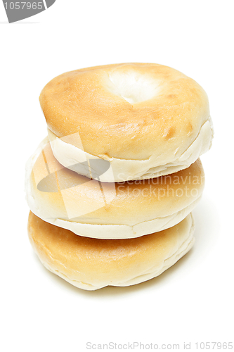 Image of Three bagels isolated